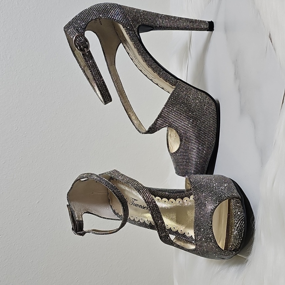 Lulu Townsend Glittering Strappy Heels